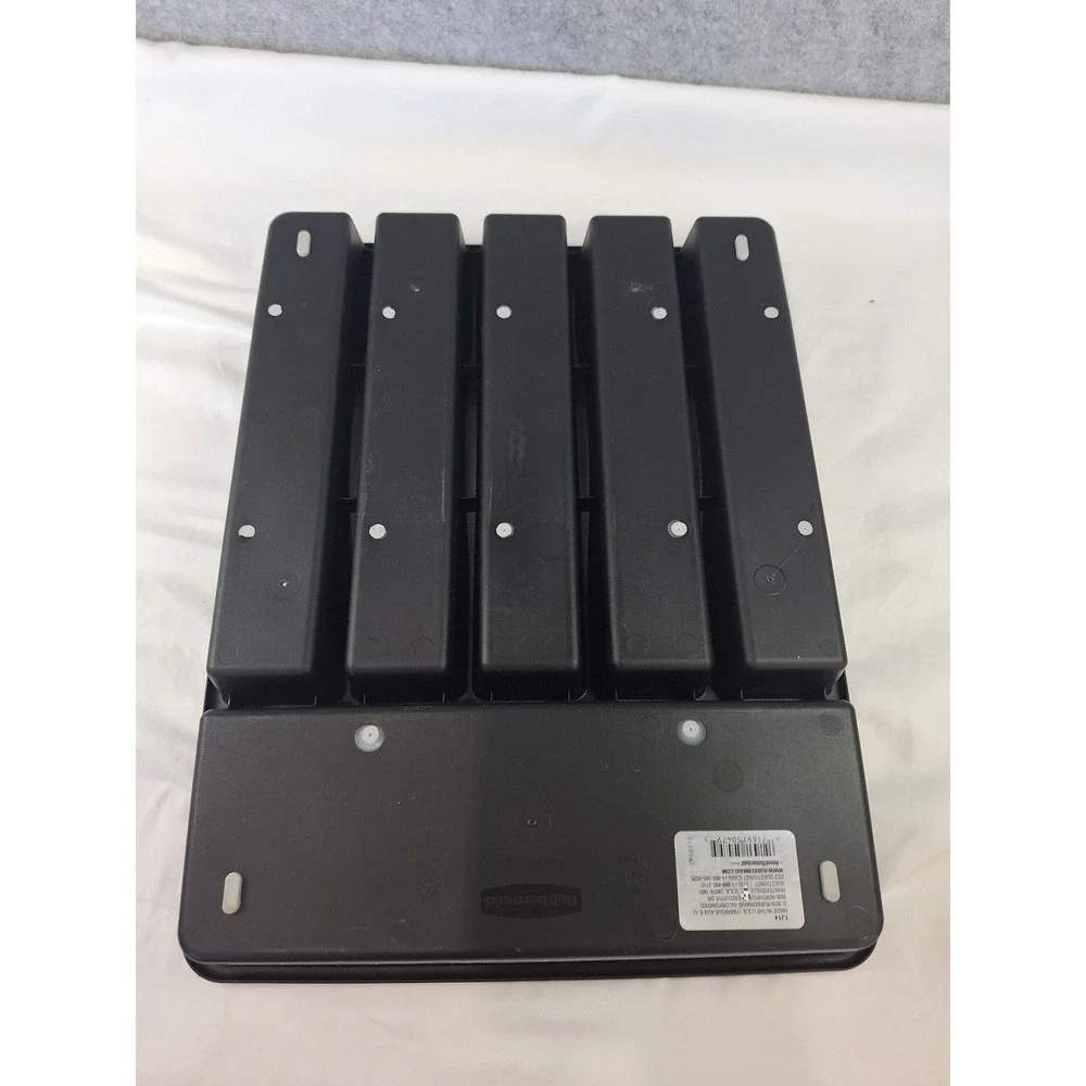 Rubbermaid Large Cutlery Tray Black Silverware Drawer Organizer 6 Compartment